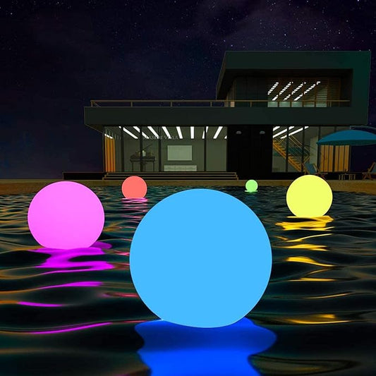 LOFTEK Floating Pool Light | 20" Rechargeable Orb Light | 16 RGB Colors | Remote Control | 3 Modes & Dimmable
