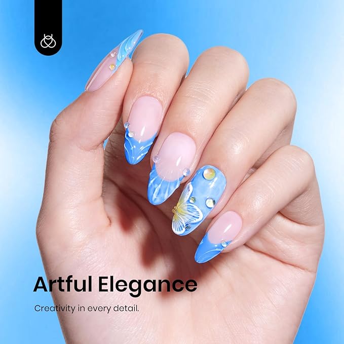 beetles Gel Polish Light Blue Gel Nail Polish Soak Off Uv LED Nail Lamp 15ml DIY Home Manicure Salon Gift for Women Coastal Holiday Bliss