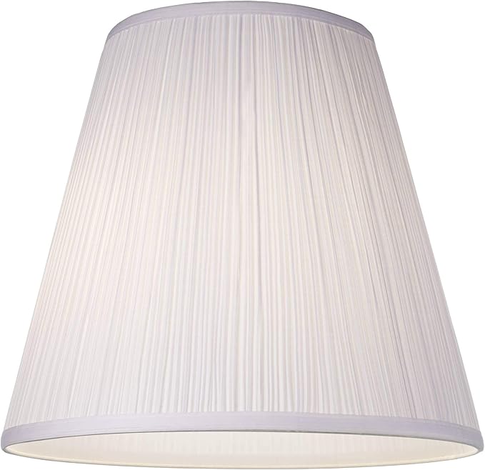 Finish Large Mushroom Pleated Lamp Shade 9" Top x 16" Bottom x 14.5" High x 14.75" Slant (Spider) Replacement with Harp and Finial - Springcrest