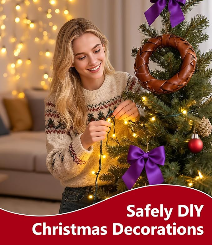 164FT 1000LED Warm White Christmas Lights Outdoor with 8 Modes, IP44 Waterproof Plug in Christmas Tree Light Fairy String Lights for Christmas, Patio, Garden, Indoor Outdoor Decor