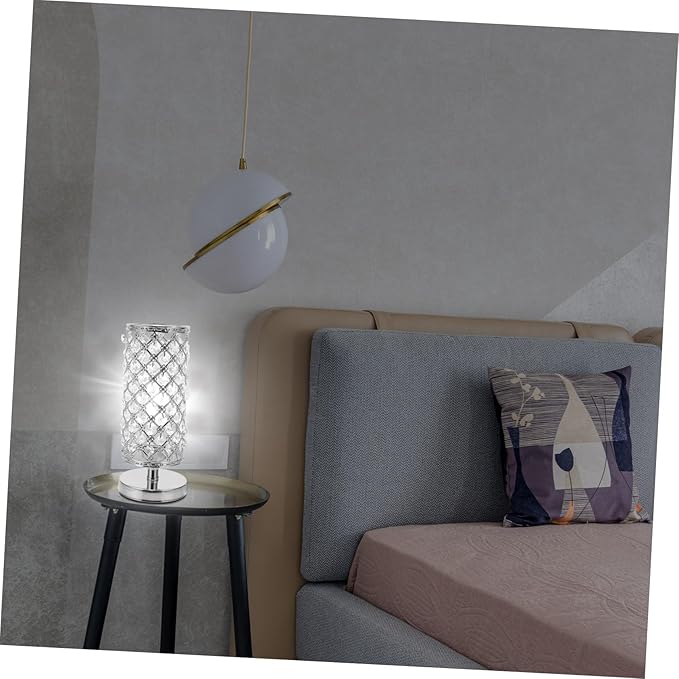 1pc Crystal Table Lamp for Indoor Use Durable Stylish Desktop Light with Button Switch for Home Decor and Dormitory Atmosphere