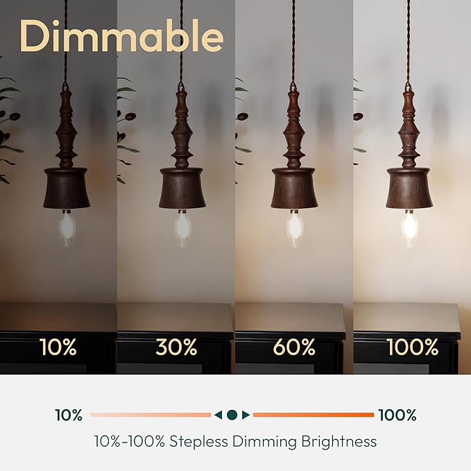ALAMPEVER E12 LED Bulb 100 Watt Equivalent, 800LM Super Bright Dimmable LED Light Bulb, B11 5000K Daylight White Candelabra Bulb, 5.5W, 12 Pack