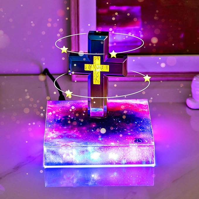 Magnetic Levitating Lamp Floating Cross Floating RGB Lights Home Decoration Gifts