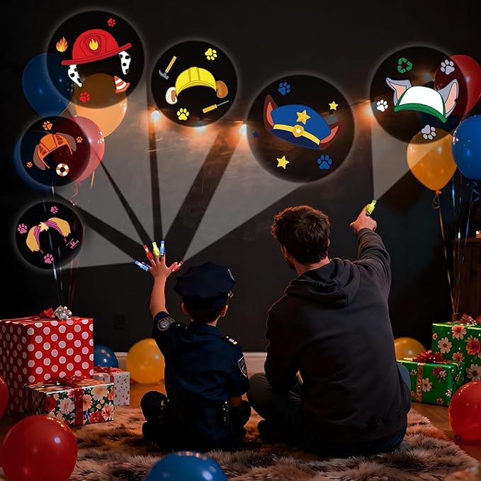 36 Pcs Dog Paw Party Favors LED Finger Lights, Glow in the Dark Puppy Hero Party Supplies, Goodie Bag Stuffers Classroom Treasure Box Prizes, Rescue Theme Party Gifts for Kids