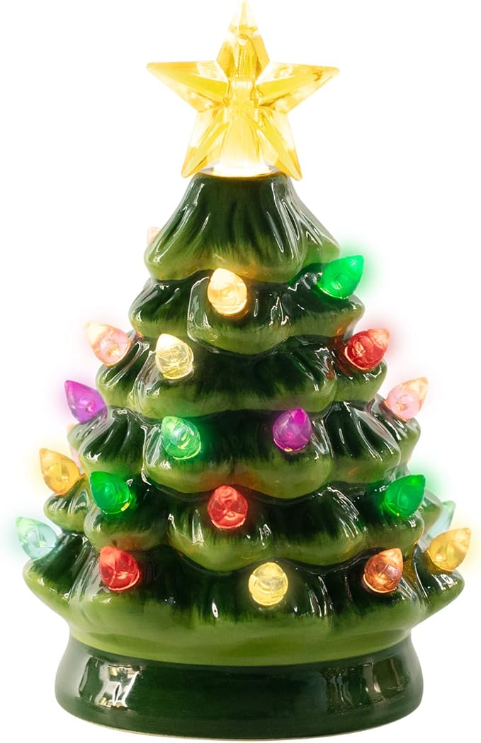 Replacement Lights Bulbs for Ceramic Christmas Tree, 210 PC Medium Twist Light Ornaments for Ceramic Tree, Multicolor Mini Flame Peg Accessories for Crafts, Assorted Colors, 5 Stars 210 Pieces Pack