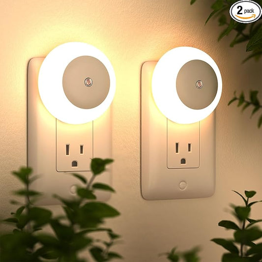 Night Light, Night Lights Plug into Wall, Dusk to Dawn Sensor Warm White Led Night Light 0.5W, 2 Pack Nightlight for Adults, Bedroom, Bathroom, Hallway, Kitchen