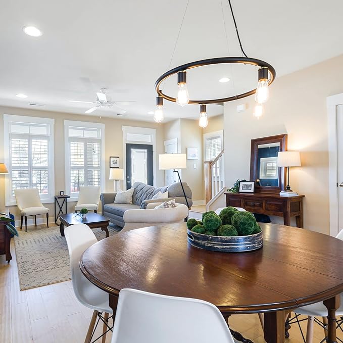 truestory Dimmable Vintage LED Edison Bulbs, 5W, Equivalent 50W, 450lm, Daylight White 4000K, ST19(ST58) LED Filament Bulbs, E26 Medium Base, Clear Glass, Pack of 6 (Cold Light)