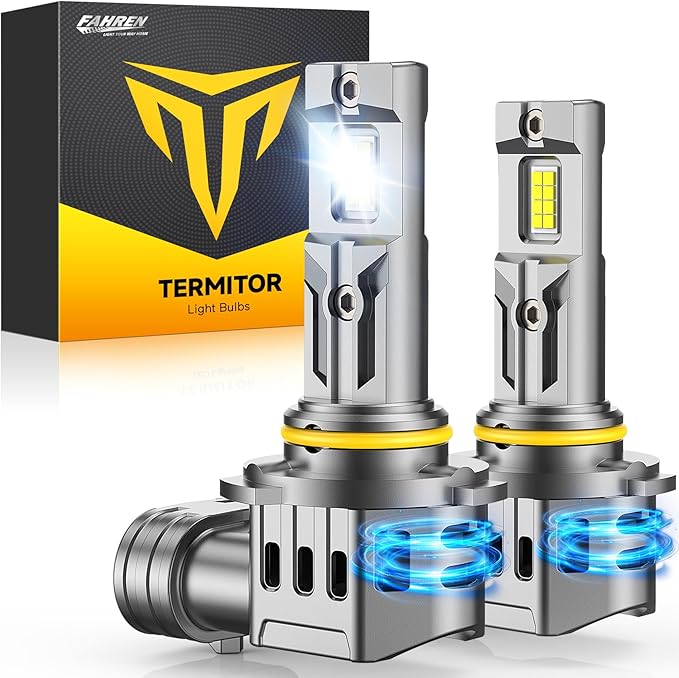 FAHREN 9005 HB3 Led Bulb, 2025 Elite Core 16 Chips 𝟔𝟎,𝟎𝟎𝟎𝐋𝐌 𝟏𝟐𝐗 Brightest Hb3 Fog Light Bulbs, Advanced Cooling System for 80000Hrs Lifespan, Enhanced Night Driving Visibility, Pack of 2