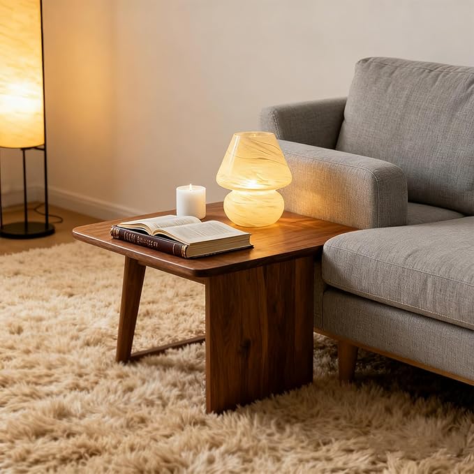 MJ PREMIER Mushroom Lamp, Battery Operated Lamps Timer, Cordless Table Lamp with LED Bulb for Power Light, Decorative Home Decor for Living Room Kitchen Bedroom (Cloud)