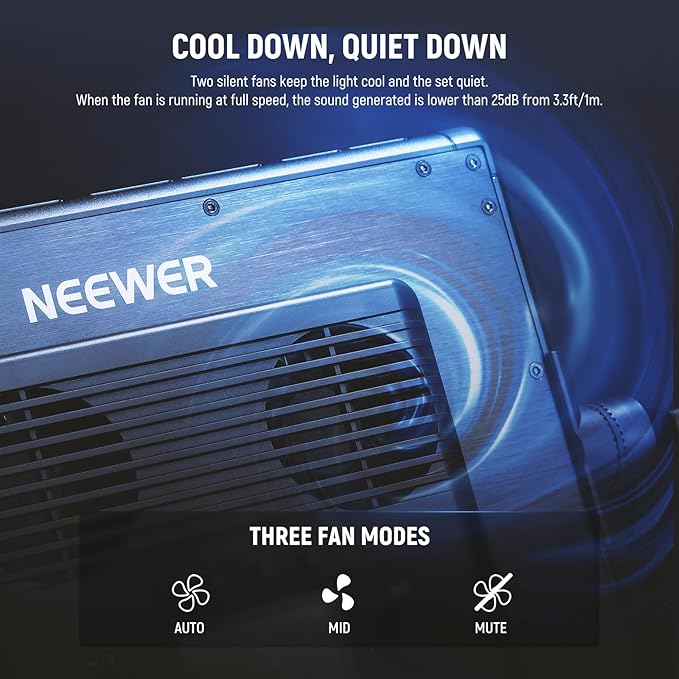 NEEWER 2 Pack PL60C RGB LED Panel Video Light Kit with 6.6ft/2m Spring Cushioned Tripod Stands/Bag, APP/2.4G/DMX Control, 60W 2500-10000K Pro Photography Studio Recording Streaming Key Lighting