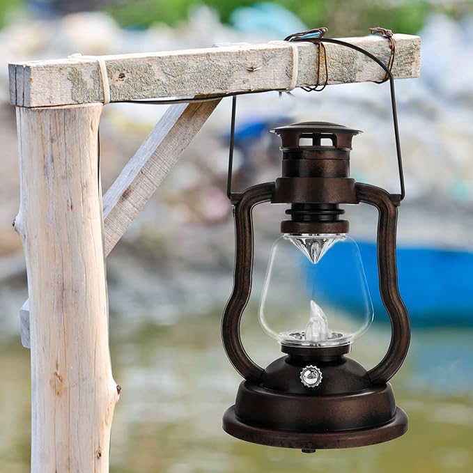 IMIKEYA 1pc Retro Kerosene Lamp Rechargeable Vintage Lantern for Home Decor Cozy Atmosphere for Bars Hotels and Festive Celebrations Battery Not Included