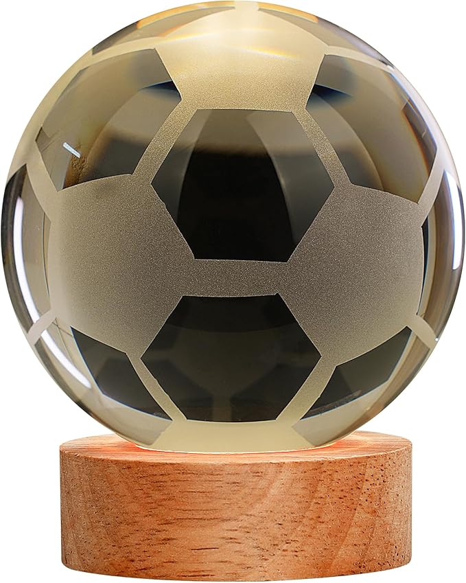 3D Soccer Ball Night Light, Soccer Lamp 16 Color Changing with Remote Control for Bedroom Decor, Ideal Cool Desk Decor Gift for Teens Boys, Football