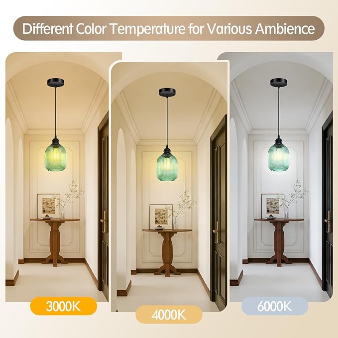 BoostArea Modern Pendant Light Fixtures, Industrial Hanging Ceiling Lamp with Clear Glass Shade, Farmhouse Black Pendant Lighting for Kitchen Island Decor Living Room Hallway Bedroom Dining（2 Pack）