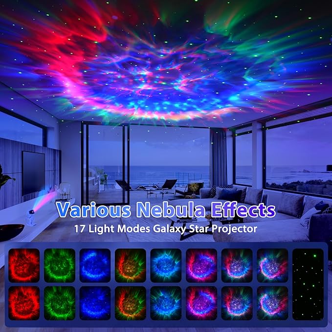 Star Projector with Astronaut Design & Remote Control - Galaxy Night Light for Bedroom, Kids Adults Gift for Birthdays Christmas Valentine's Day