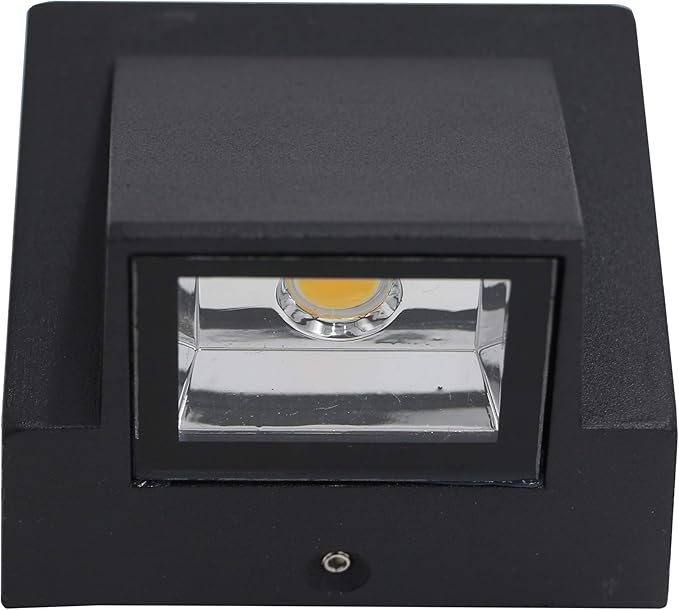 3W LED Outdoor Exterior Wall Step Down Light Fixture Lamp Black Finish Warm White