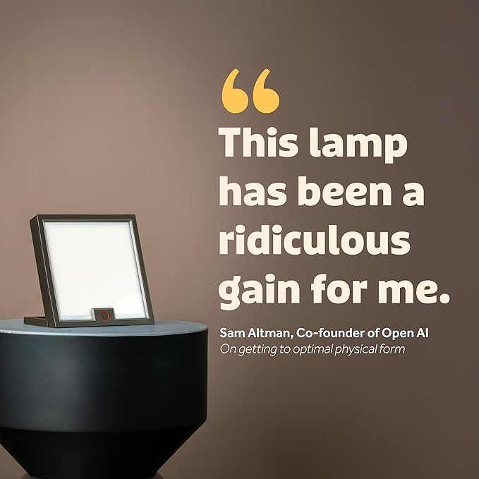 Circadian Optics Lumine Light Therapy Desk Lamp | As Seen On Shark Tank | 10,000 LUX UV-Free Full-Spectrum LEDs | Powerful & Large Light Panel | Sunlight Lamp for Seasonal Blues, Focus, Energy & Sleep