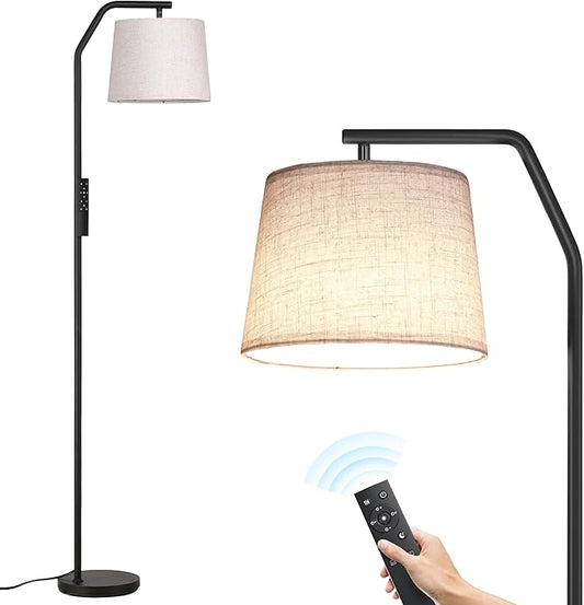 SUNMORY Floor Lamps for Living Room, Tall Standing Lamp with Romote Control & Stepless Dimmable Bulb, Modern Floor Lamp with Adjustable Lampshade, Arc Lamp for Bedroom Office