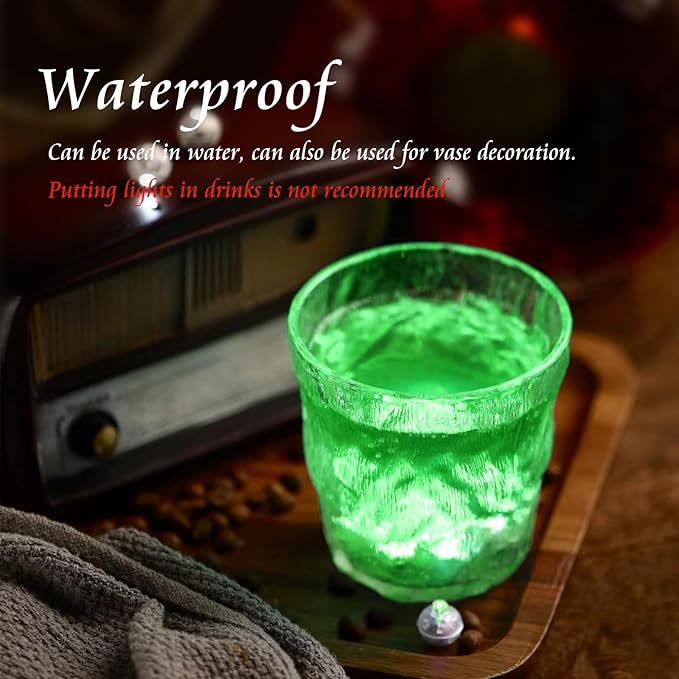 100pcs Balloon Lights Mini LED Lights Round Long Standby Time Multicolor Ball Lamps Paper Lantern Balloons Lamps for Birthday Party Christmas Halloween Decoration Green Waterproof Plastic