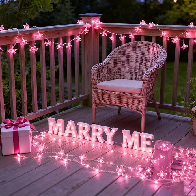 Pink Cherry Blossom Flower Lights String Indoor Decor, 33Ft 100 LED Decorative Hanging Hot Aesthetic Fairy Floral Lamp for Bedroom Decorations When Valentine's Day, Wedding Party, Christmas
