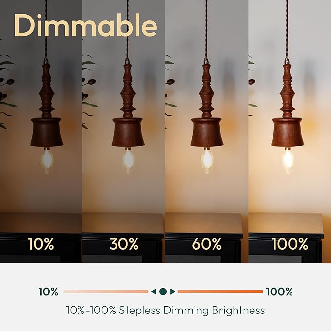 ALAMPEVER E12 LED Bulb 100 Watt Equivalent, 800LM Super Bright Dimmable LED Light Bulb, B11 2700K Soft White Candelabra Bulb, 5.5W, 12 Pack