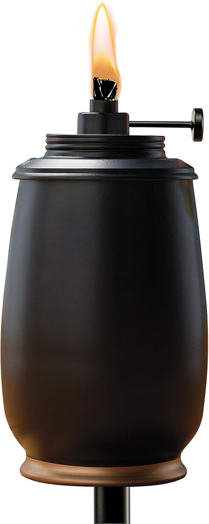 TIKI Kokomo 65" Metal Torch with Adjustable Flame – Black Decorative Outdoor Lighting for Backyard, Lawn, Patio & Garden | Includes Long-Lasting Wick & Snuffer | Weather-Resistant Design