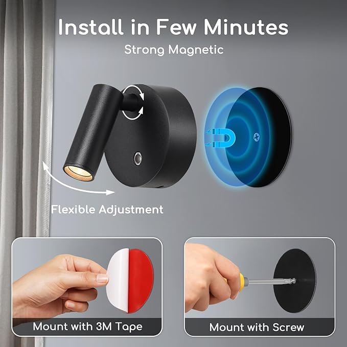 Spot Lights Indoor with Remote Rechargeable Picture Light Battery Operated Spotlight with Timer Dimmable Wireless Uplighting Indoor Display Lights Stick on Wall Light for Plant Artwork, 1 Pack
