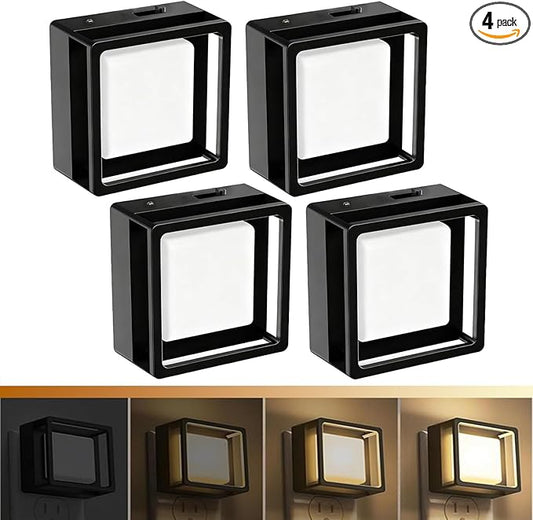 4 Pack Night Lights Plug into Wall,Adjust 0-60LM Brightness Motion Sensor Night Light,for Modern Farmhouse Decor Deals,Home Decor,Bathroom Decor,Cozy Home Decor