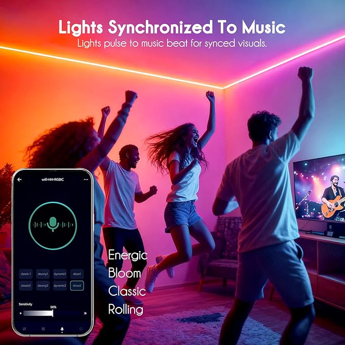 Shine Decor IP68 LED Strip Light 32.8 FT, DC 24V RGB+IC LED Strip Lights, Outdoor Rope Lights with Remote APP Control Music Sync, Color Chasing LED Lights Strip for Chrismas, Pool, Home Decor