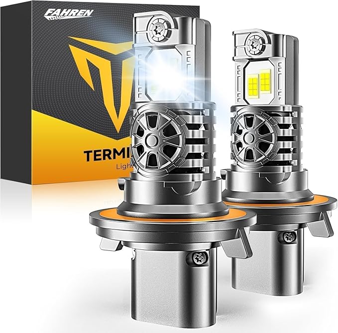 Upgraded H13/9008 Bulbs, 60,000LM 10X Super Brighter, 85000+ Hours Long Service Life, 6500K Cool White, Real 1:1 Halogen Size Fog Lights, Plug N Play, Pack of 2