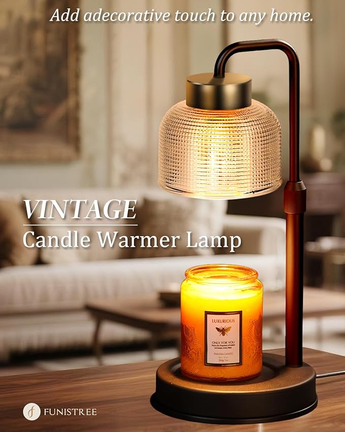 Candle Warmer Lamp with Timer & Dimmable Brightness, House Warming Gifts New Home, Candle Warming Lamp Gifts for Anniversary, Birthday Gifts for Women Mom, Flameless Wax Melt Warmer for Jar Candles