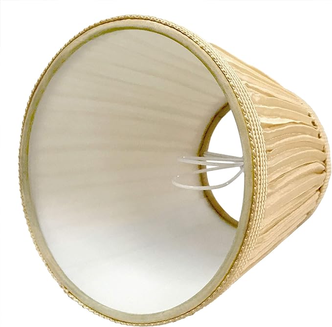 Royal Designs, Inc. CS-1054-5AGL-6 Designer Mushroom Pleat Empire Chandelier Lamp Shade, 3 x 5 x 4.5, Antique Gold, 6-Pack