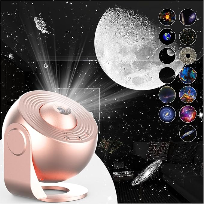 Planetarium Projector for Bedroom, Star Galaxy Light Projector with Nebula Milky Way, LED Night Light for Ceiling with Timer, Mood Lighting for Adults Kids Teens, Home Theater (Rose Gold)
