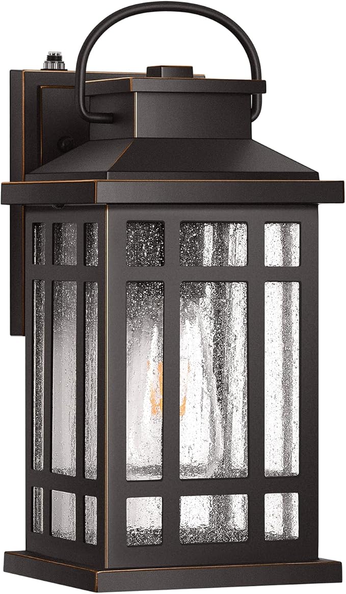 ORB Dusk to Dawn Outdoor Lighting, Oil Rubbed Bronze Exterior Light Fixtures, 100% Aluminum Anti-Rust Waterproof Modern Outside Lights for House, Porch, Garage, Front Door, Easy-to-Install