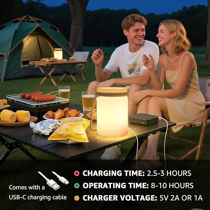 uuffoo 2 Pcs LED Lantern Cordless Table Lamp IP44 Shower Safe with Remote, 8-10H Battery Life RGB Warm White Dimmable for Indoor Outdoor Patio Camping Home