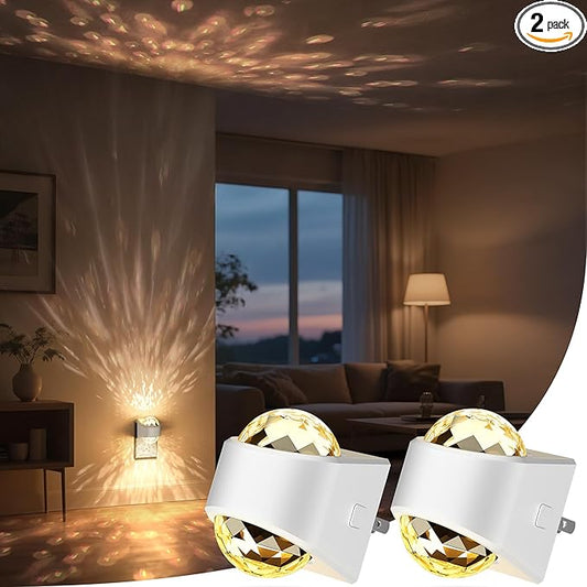 Briignite Night Light, Night Lights Plug into Wall, LED Projector Night Light, Soft White, Dimmable Brightness Dusk to Dawn Nightlight for Kids, Nursery, Bathroom, Home Decor, Gaming Room, 2 Pack