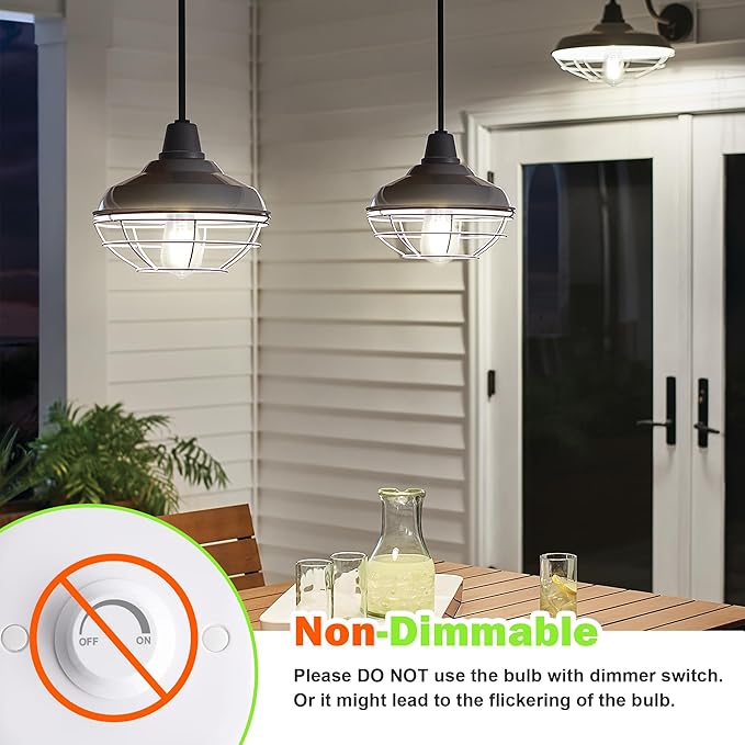 Vintage Edison Bulbs 60W Equivalent 850LM, 6W LED Light Bulb Neutral White 4000K, ST58 Filament Lighting E26 Base, Non-Dimmable, Pack of 6