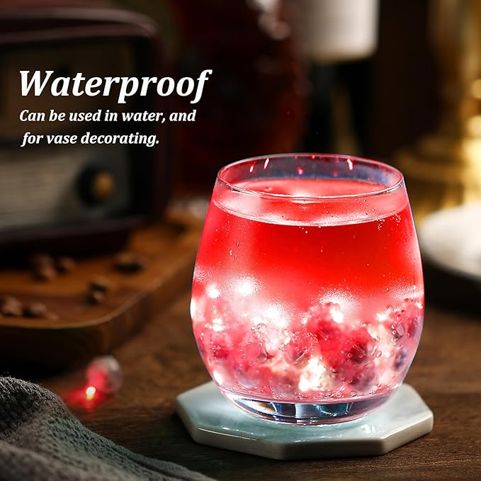 AIKEI 100pcs LED Balloon Lights, Red Mini Balls Lights,Long Standby Time Waterproof for Halloween Valentine's Day Wedding Paper Lantern Birthday Party Decoration