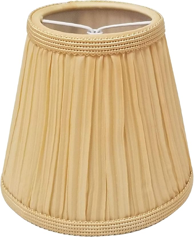 Royal Designs, Inc. Designer Mushroom Pleat Empire Chandelier Shade CS-1054-5AGL, Antique Gold, 3 x 5 x 4.5