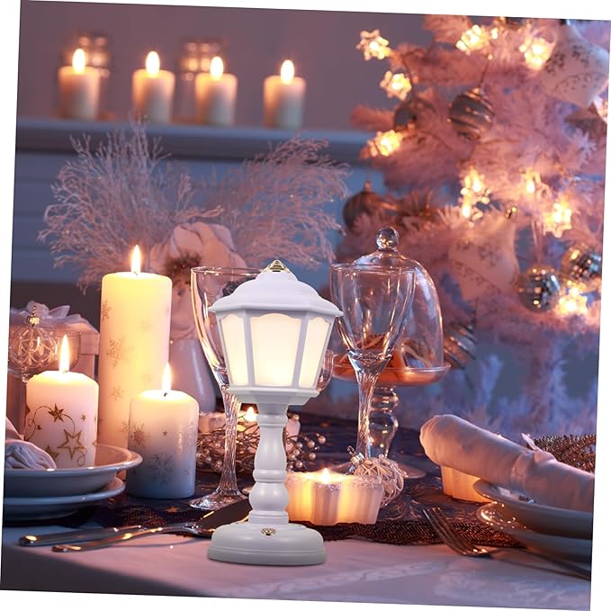 1set Vintage Lamp for Bedroom Mini Table Light Rechargeable Nightstand Retro Style USB Power