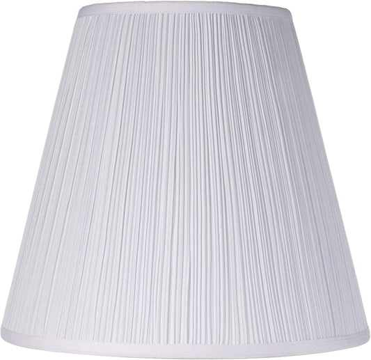 Finish Large Mushroom Pleated Lamp Shade 9" Top x 16" Bottom x 14.5" High x 14.75" Slant (Spider) Replacement with Harp and Finial - Springcrest