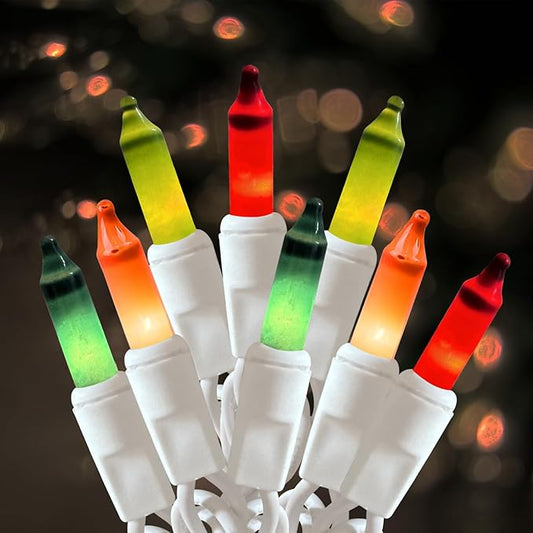 HISHINY Christmas Lights 100 Count Pastel Decorative Mini String Lights with White Wire for Outdoor Indoor Easter Decorations,Christmas,Wedding,Valentines Day Decor,UL Certified (21feet)