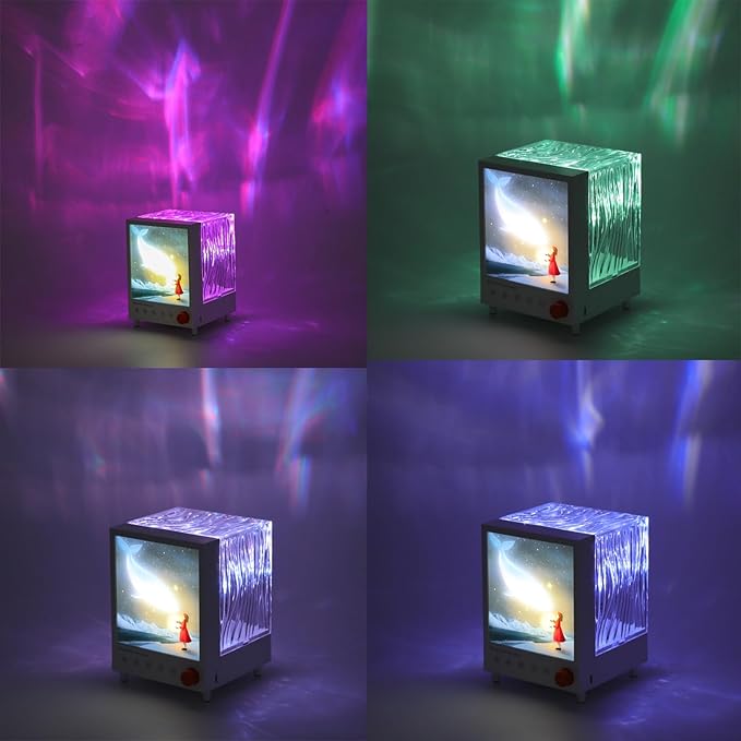 Northern Lights Projector Bluetooth: Ocean Wave Projector Light with Bluetooth Speaker Night lamp Color Changing for Teens Kids Adults Bedroom & Living Room Relaxation & Party Decor