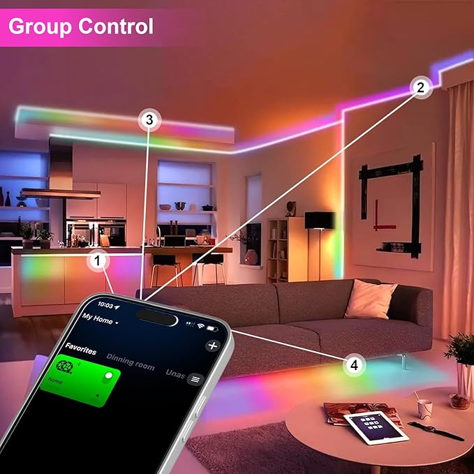 INDARUN RGB COB Led Light Strip with Smart IC, 24V COB Led Strip Light 32.8ft, 10mm Width, 5760 LEDs, RGB Color Changing Light for TV Backlight, Flexible Led Tape Light for Christmas Party, Room Decor