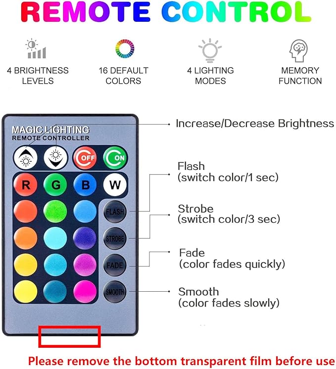 RGB Color Changing Light Bulbs,9W RGB LED Light Bulbs,40W Equivalent A19 E27/E26 Warm White 6500K,16 Color Multicolor Light Bulb Dimmable Light for Home Party Bedroom Outdoor(1Pack)