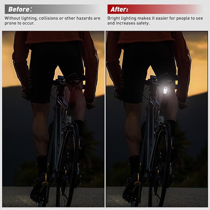 Nilight LED Safety Light 4PCS White Marine Navigation Bike Tail Lights Three Modes Waterproof Reflective Gear Clip On Flash Strobe Indicator Lamp for Night Boating Fishing Cycling Jogging