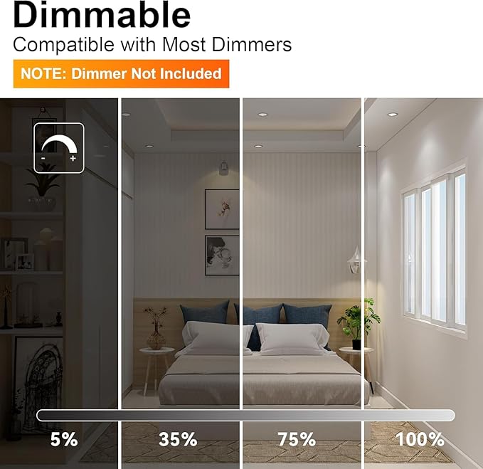 TJOY 12 Pack BR30 Led Bulb 65W Equivalent, Dimmable Flood Light Bulbs Indoor, E26 Base, 4000K Natural White, 9W, 800 LM, Recessed Lighting Bulbs for Ceiling, Recessed Can, Living Room and Kitchen