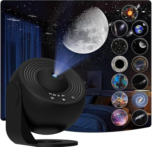 Planetarium Projector for Bedroom, Star Galaxy Light Projector with Nebula Milky Way, LED Night Light for Ceiling with Timer, Mood Lighting for Adults Kids Teens, Home Theater (Black)