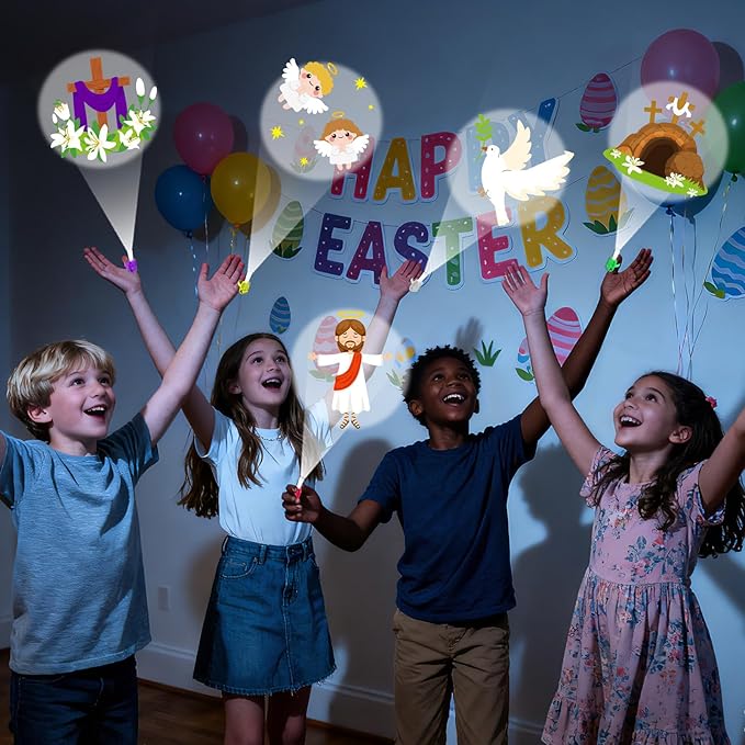 36Pcs Easter LED Finger Lights Religious Party Favors Glow in the Dark Light Up Finger Lights Christian Nativity Themed s Bulk for Birthday Party Goodie Bag Stuffer Birthday Gifts Prize
