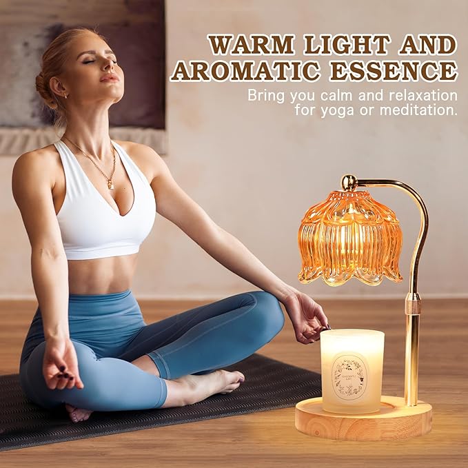 Candle Warmer Lamp for Yankee Jar Candles, Height Adjustable Candle Warming Lamp with Timer, Birthday Gifts for Women Her Wife, Mom Gifts, House Warming Gift New Home Decor