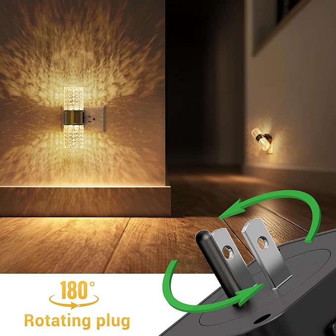 L LOHAS LED Night Light, Dimmable Night Lights Plug into Wall, 0-100LM Adjustable Brightness LED Night Light,Automatic Night Lights Plug in with Auto Light Sensor, for Bedroom Hallway Home Decor